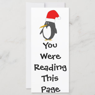 Santa Penguin Bookmark Template