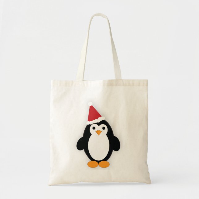 Santa Penguin Tote Bag (Front)