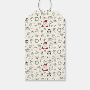 Santa, Penguins and Rudolph Gift Tags