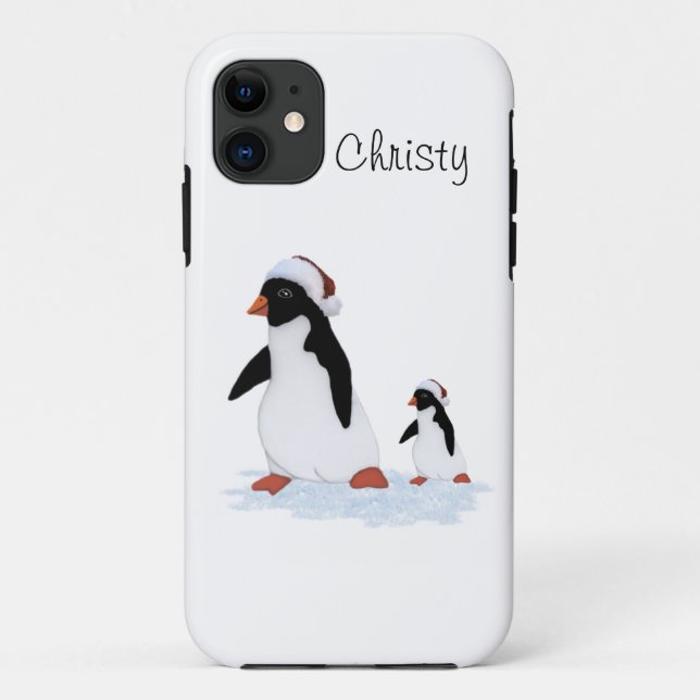 Santa Penguins  Case-Mate iPhone Case (Back)
