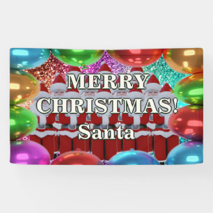 Santa Personalised character birthday banner