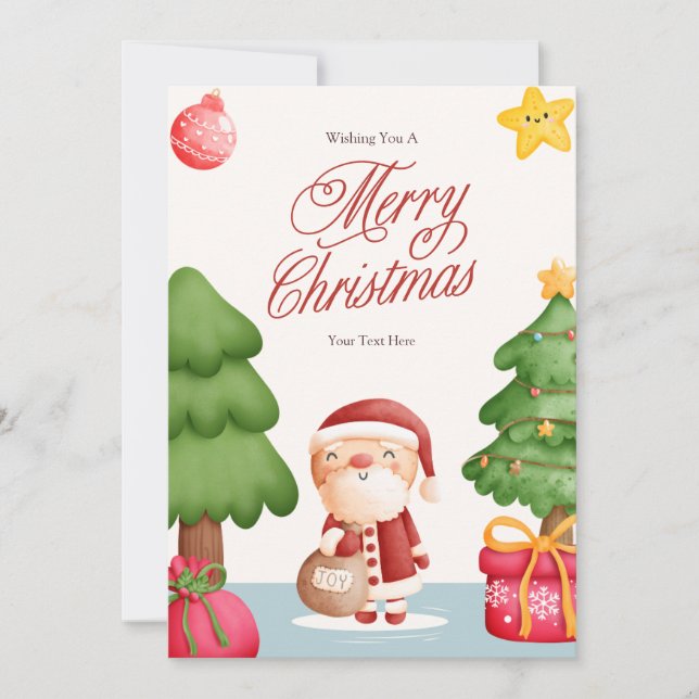 Santa Personalised Christmas Cards (Front)