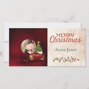 Santa Photo Christmas Card