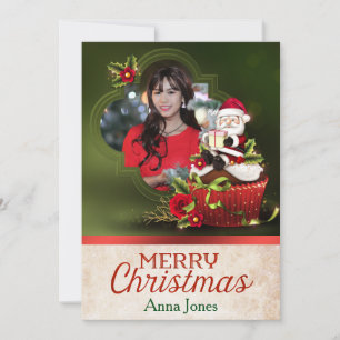 Santa Photo Christmas Card