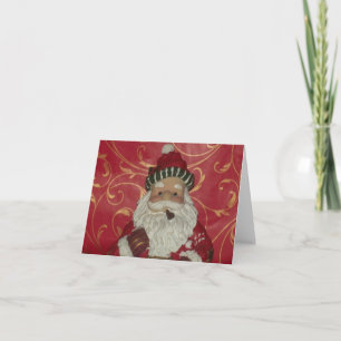 Santa Photo Folded Note Card