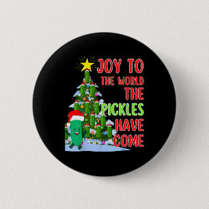 Santa Pickle Christmas Tree Lights Fun Pickle Gift 6 Cm Round Badge