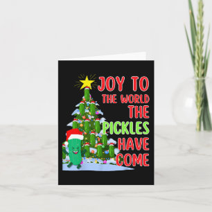 Santa Pickle Christmas Tree Lights Fun Pickle Gift Card