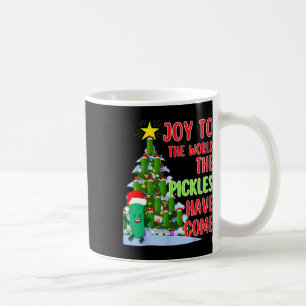 Santa Pickle Christmas Tree Lights Fun Pickle Gift Coffee Mug
