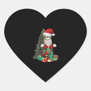 Santa Pickle Heart Sticker