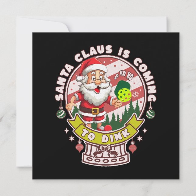 Santa Pickleball Christmas, Funny Santa  (Front)