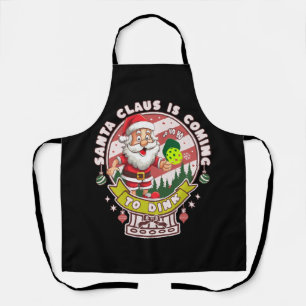 Santa Pickleball Christmas, Funny Santa Apron