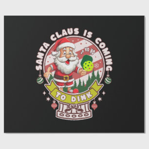 Santa Pickleball Christmas, Funny Santa Wrapping Paper
