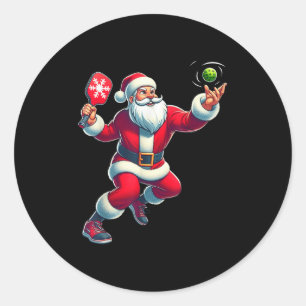 Santa Pickleball Christmas Shirt Women Men Kids Xm Classic Round Sticker