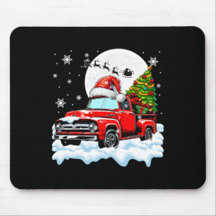 Santa Pickup Truck Carrying Christmas Tree Driver  Mouse Mat