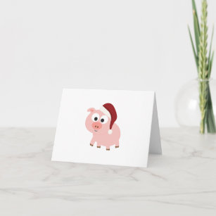 Santa Pig Holiday Card