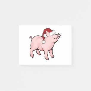 santa pig post-it notes