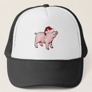 santa pig trucker hat