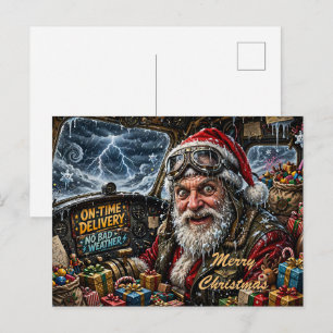 Santa Pilot Merry Christmas Postcard