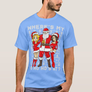 Santa Pimp Wheres My Hos At Christmas T-Shirt