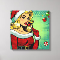 Santa Pinup: Pop Art Glam