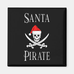 Santa Pirate Skull Swords Christmas Hat Boating Lo Magnet