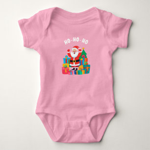 Santa Playful HO-HO-HO One Piece Bodysuit