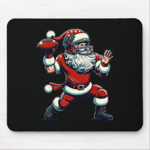 Santa Playing American Football Christmas Women Me Mouse Mat