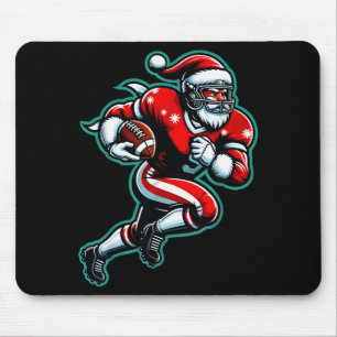 Santa Playing American Football Christmas Women Me Mouse Mat