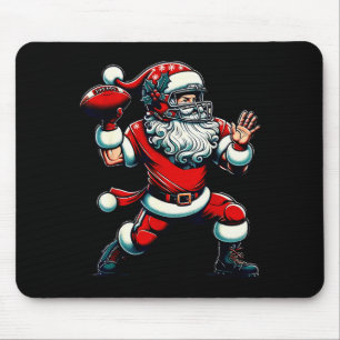 Santa Playing American Football Christmas Women Me Mouse Mat