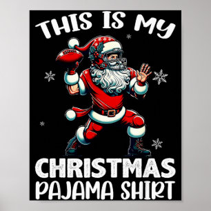 Santa Playing American Football, This Is My Christ Poster