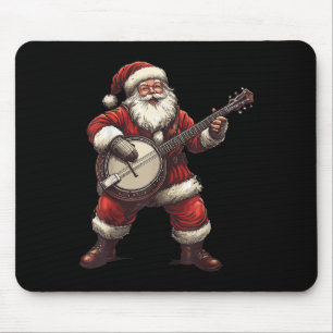 Santa Playing Banjo Funny Banjo Player Bluegr Chri Mouse Mat