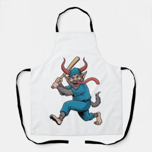 Santa Playing Baseball Christmas Baseball Player Apron