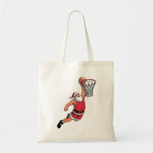 Santa Playing Basketball Christmas Sport Lovers Tote Bag