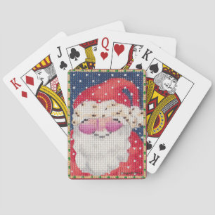 Santa playing cards