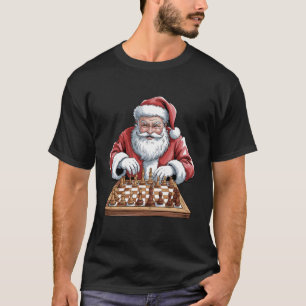 Santa Playing Chess Funny Christmas Sport Lovers H T-Shirt