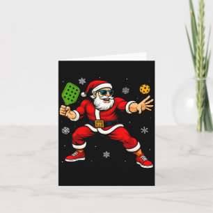 Santa Playing Ckleball Xmas Funny Christmas Ckleba Card