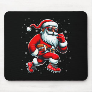 Santa Playing Football Men Boys Christmas Football Mouse Mat