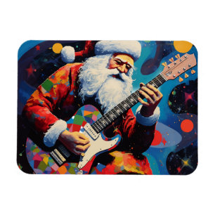 Santa Playing Guitar Magnet