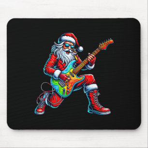 Santa Playing Guitar Musician Guitarist Christmas  Mouse Mat