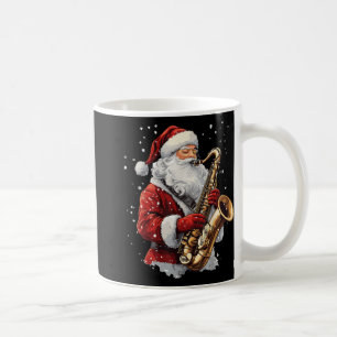 Santa Playing Saxophone Xmas Musician Saxophonist Coffee Mug