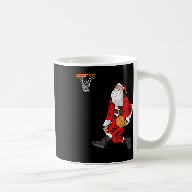 Santa Playing Sketll Slam Dunk Christmas Gift  Coffee Mug (Right)