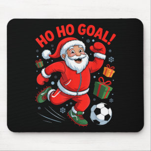 Santa Playing Soccer Funny Holiday Christmas Xmas Mouse Mat