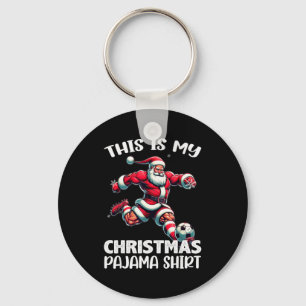 Santa Playing Soccer Srt, This Is My Christmas Paj Key Ring