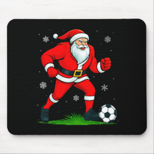 Santa Playing Soccer Xmas Funny Christmas Soccer S Mouse Mat