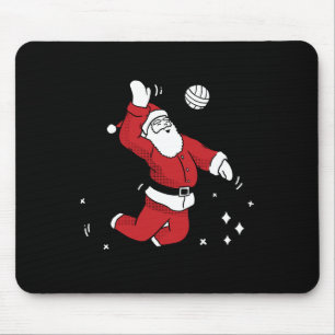 Santa Playing Volleyball Christmas Pajama Cool Spo Mouse Mat