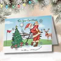 Santa Plays Golf - Fore Your Christmas