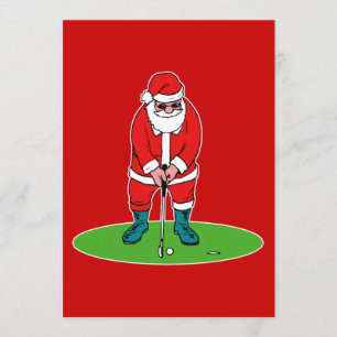 Santa plays golf invitation