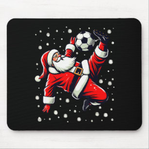 Santa Plays Soccer Bicycle Kick, Christmas Women M Mouse Mat