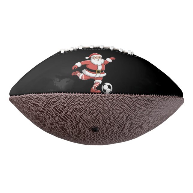 Santa Plays Soccer Christmas Sports American Football (Rotated 270)