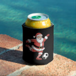 Santa Plays Soccer Christmas Sports Can Cooler<br><div class="desc">Santa Plays Soccer Christmas Sports</div>